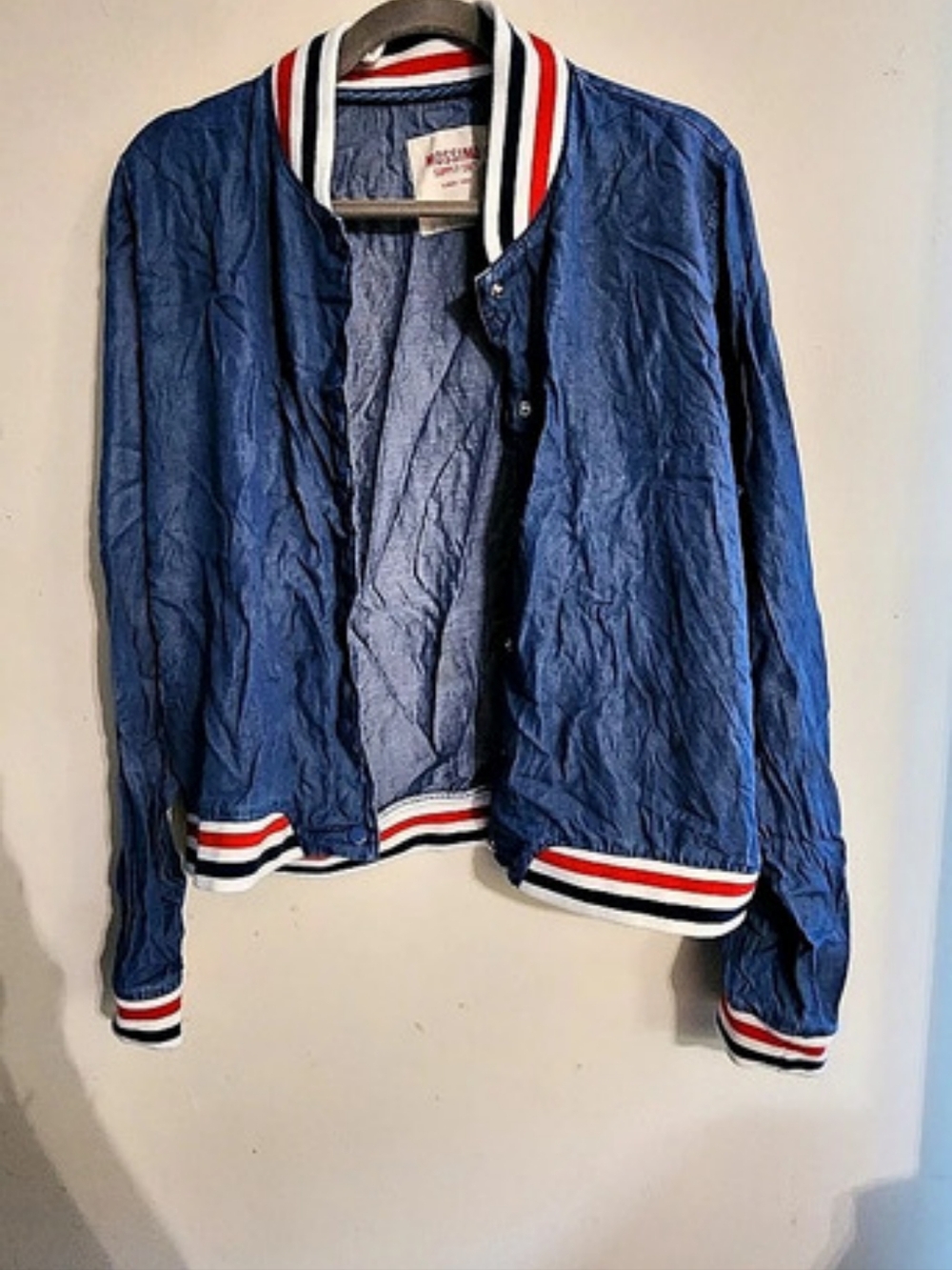 Mossimo Supply Co. Varsity Jacket Blue & Red Size XL